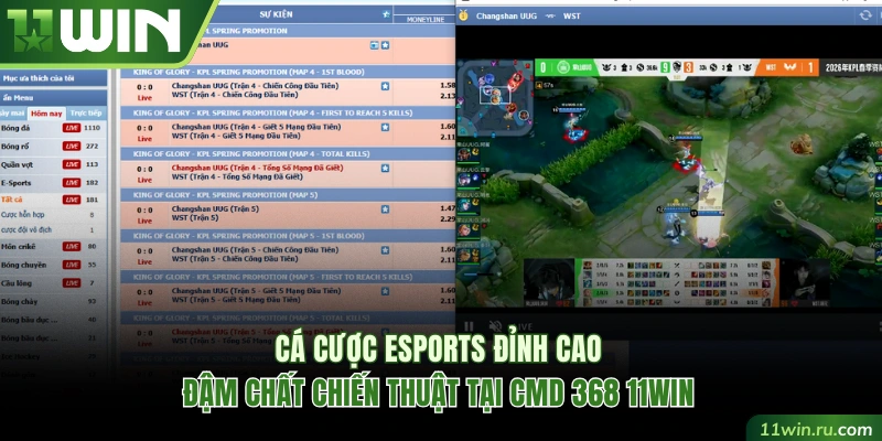 Cá cược Esports tính chiến thuật gắt gao