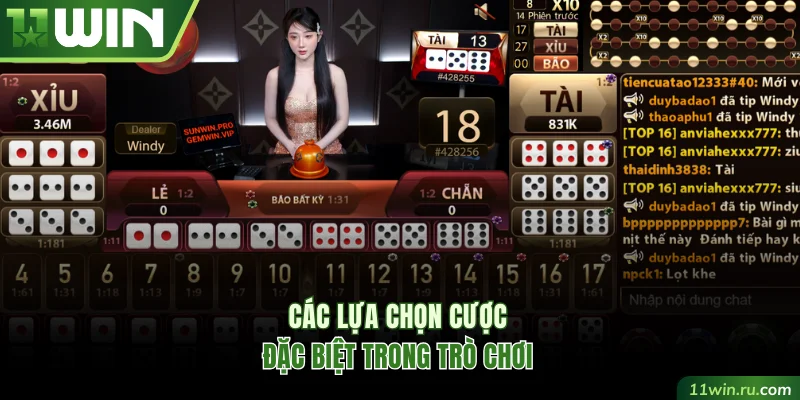 Các lựa chọn cược đặc biệt trong trò chơi