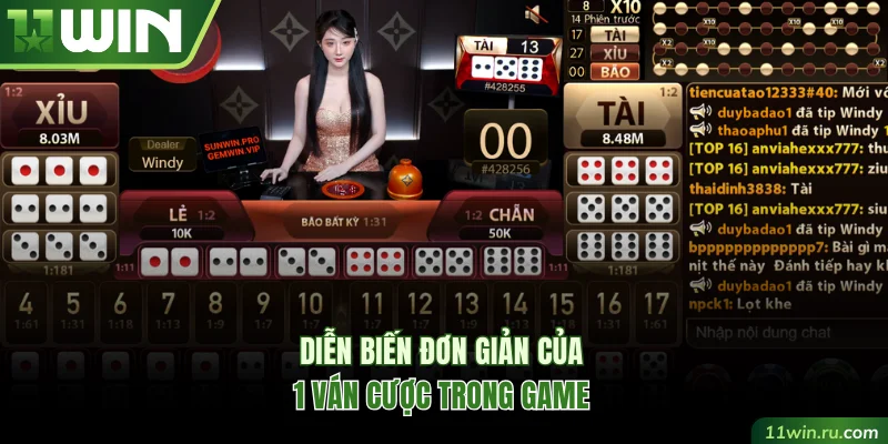 Diễn biến đơn giản của 1 ván cược trong game
