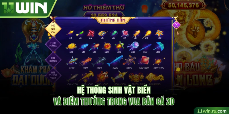 Hệ thống sinh vật và điểm thưởng hấp dẫn