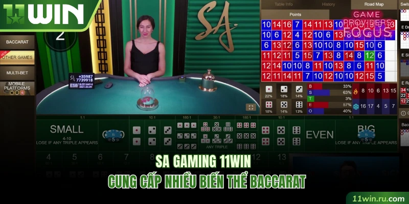SA Gaming 11WIN cung cấp nhiều biến thể Baccarat